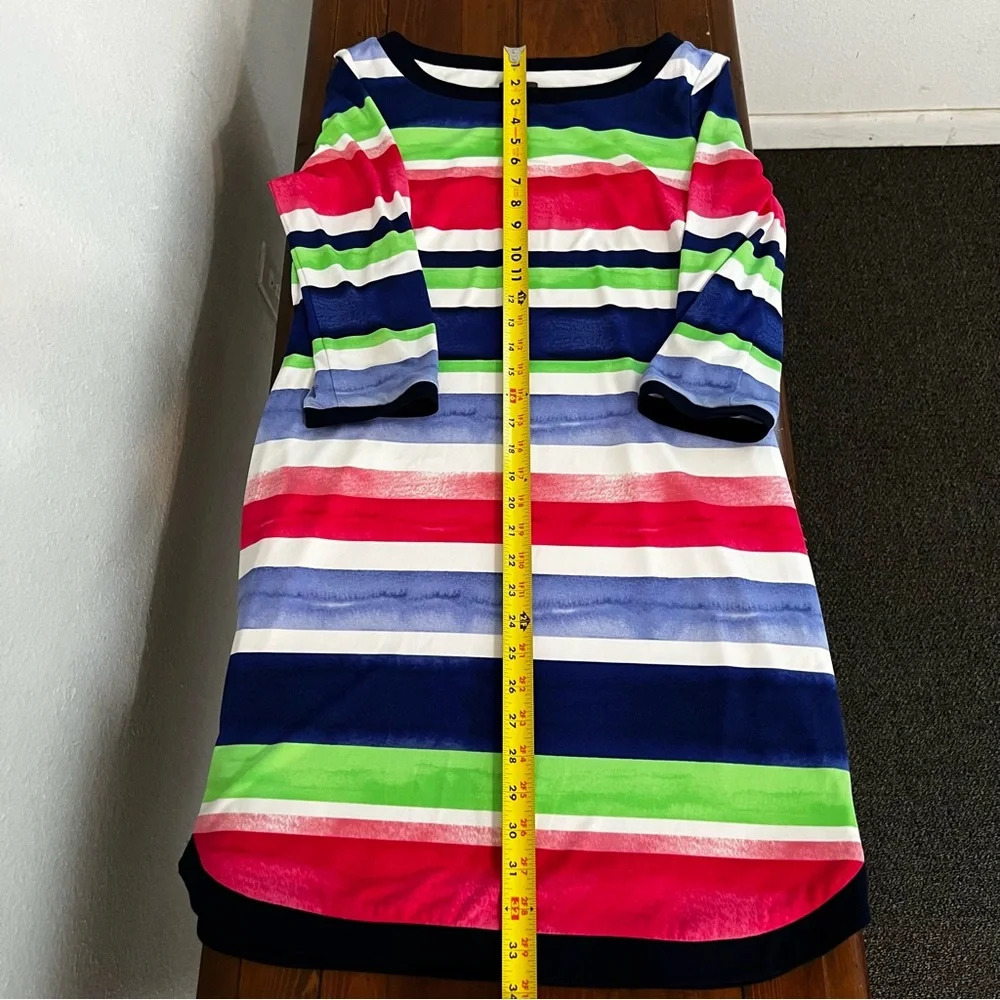 Vince Camuto Striped Watercolor Dress Sz 8 - Picture 4 of 12